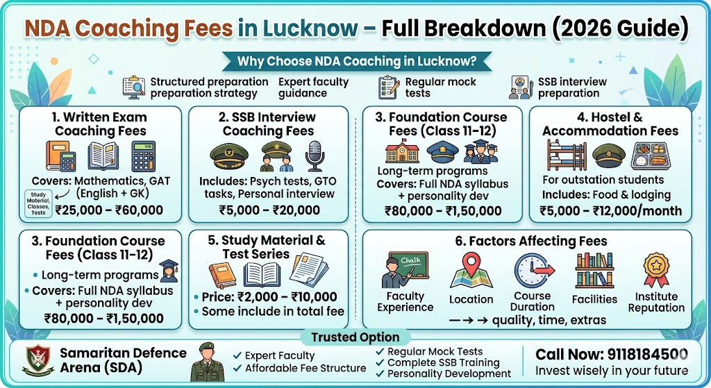 NDA Coaching Fees in Lucknow